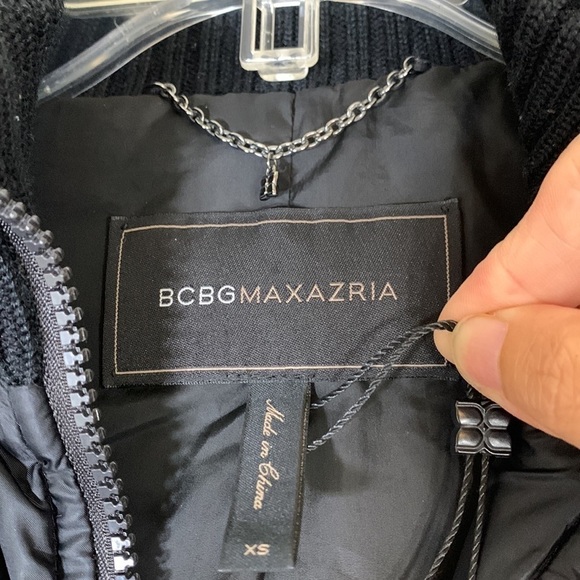 BCBGMAXAZRIA DOWN Beckett Black Puffer Quilted Long Length Jacket. XS. - Picture 5 of 13